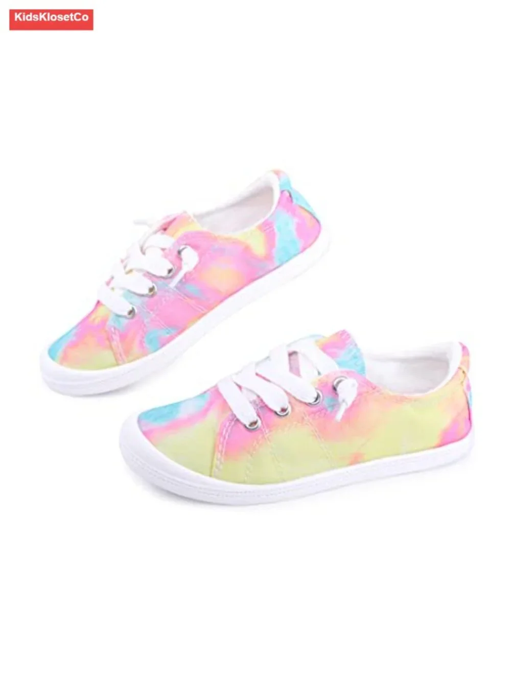 Kids Slip On Canvas Sneakers, Elastic Laces Low Top Casual Shoes, Breathable